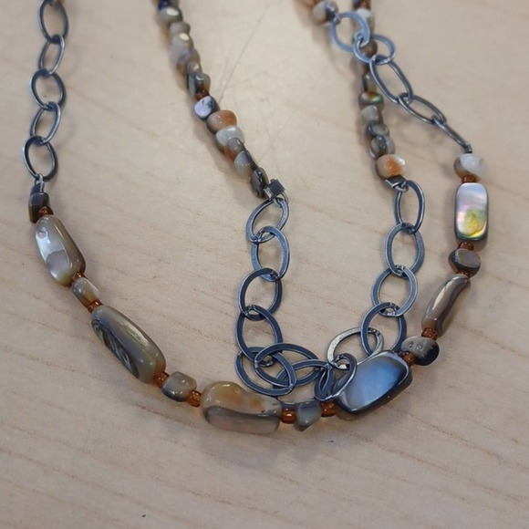 𝅺Silpada Abalone & Red Coral Bead Necklace - Picture 4 of 5